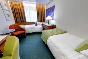 Ocean View Cabin Bedroom, Balmoral, Fred. Olsen Cruise Lines