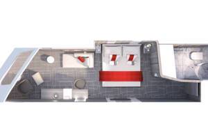 Deluxe Ocean View floor plan, Celebrity Ascent