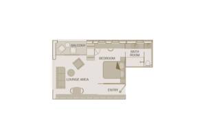 Floor Plan, Royal One-Bedroom Suite, Scenic Gem
