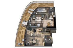 Vista Suite Floor Plan, Vista, Oceania Crusies