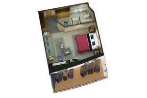 Queens Suite Floor Plan, Queen Victoria, Cunard