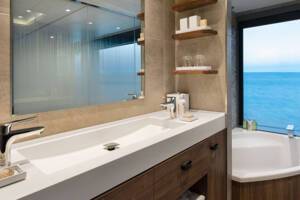 Premium Sky Suite Bathroom on Celebrity Flora
