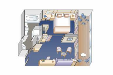 Penthouse Suite Floorplan, Island Princess, Princess Cruises