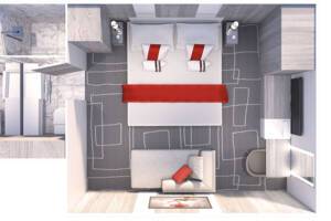 Inside Stateroom, Floor Plan. Celebrity Beyond, Celebrity Cruises