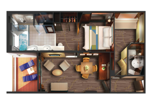 Family Suite with Balcony Floor plan, Norwegian Dawn