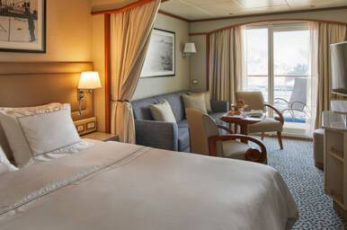 Image based on a Deluxe Veranda Suite, configuration may vary