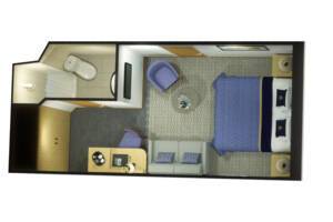 Britannia Deluxe Inside Floor Plan, Queen Victoria, Cunard