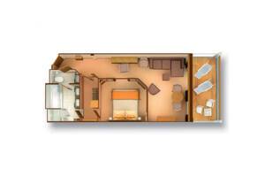 Penthouse Suite, Floor Plan, Seabourn Quest