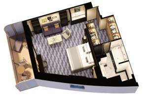 Queens Suite Floor Plan, Queen Anne, Cunard