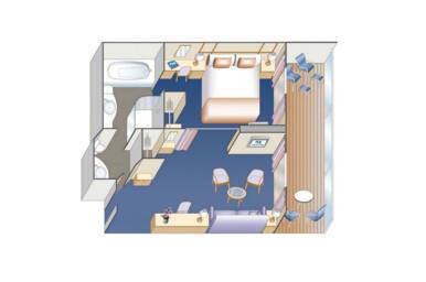 Owner's Suite, Floor Plan, Enchanted Princess, Princess Cruises