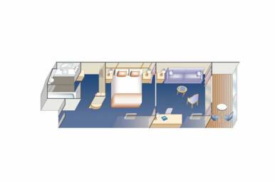 Reserve Collection Mini-Suite floorplan, Discovery Princess, Princess Cruises