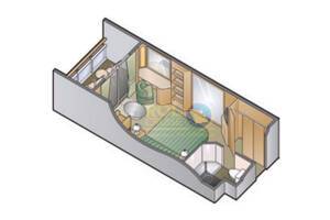 Ultra Deluxe Concierge Class Stateroom floor plan, Celebrity Millennium
