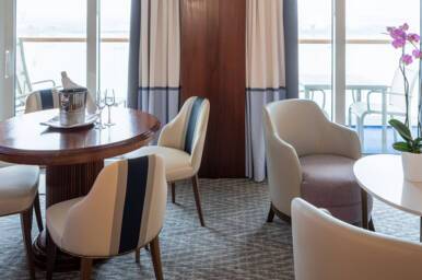 Penthouse Suite Dining Area, Aurora, P&O Cruises - Image based on a Suite, configuration may differ