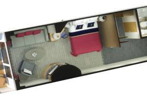 Princess Suite Floor Plan, Queen Elizabeth, Cunard