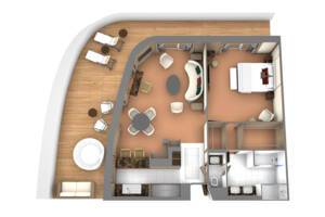 Siganture Suite, Floor Plan, Seabourn Venture
