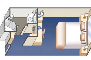 Interior Stateroom Floorplan, Coral Princess, Princess Cruises