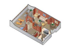 Royal Suite Floor Plan, Celebrity Millennium