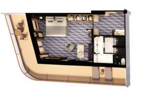 Queen Suite Floor Plan, Queen Anne, Cunard