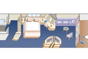 Mini Suite Floorplan, Grand Princess, Princess Cruises