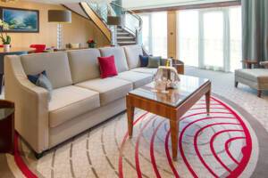 Duplex Suite Lounge Area, Queen Mary 2, Cunard