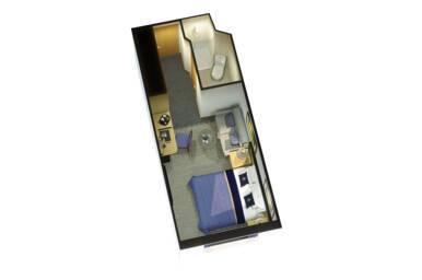 Britannia Oceanview (Obstructed View) Floor Plan, Queen Elizabeth, Cunard