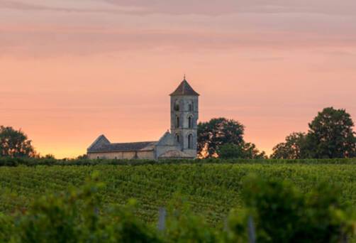 An aerial view of Libourne