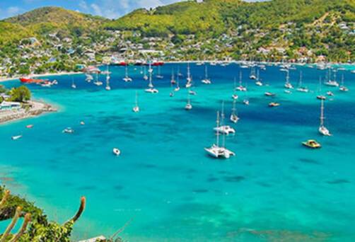 A panoramic view of Bequia Island