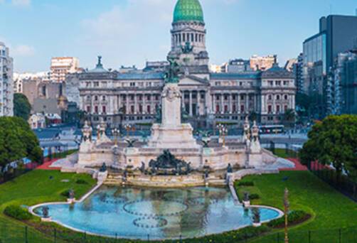 An aerial view of Buenos Aires
