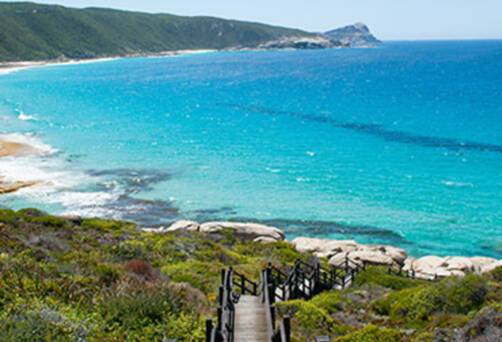 Panoramic view of Cable Beach in Albany