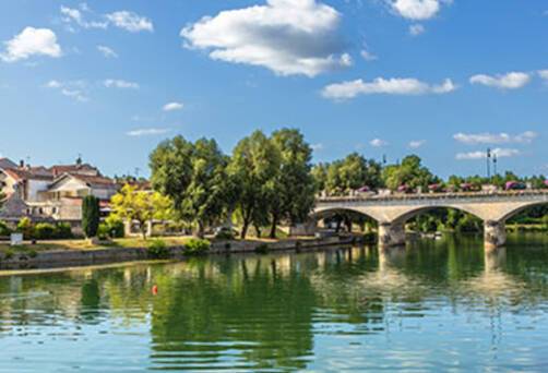 The view of Cognac from the river