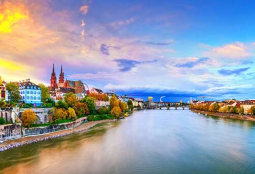 Panoramic image of the Rhine