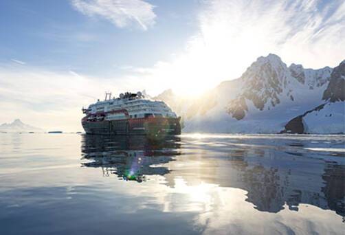 MS Fridtjof Nansen in the Lemaire Channel, Antarctica