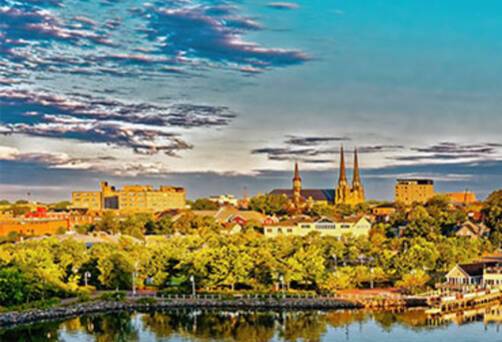 A panoramic view of Charlottetown