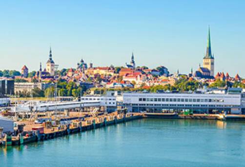 Panoramic cityscape of Tallinn