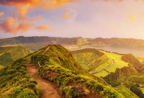 View of Sete Cidades near Ponta Delgada