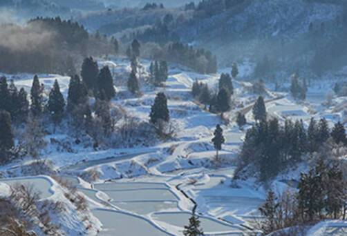 A view of a snowy Niigata