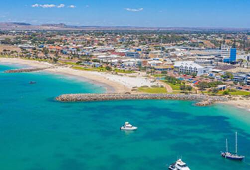 An aerial view of Geraldton