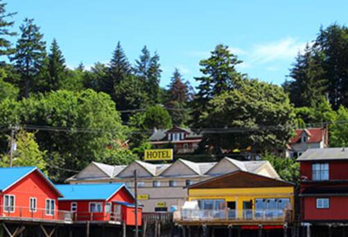 A panoramic view of Alert Bay