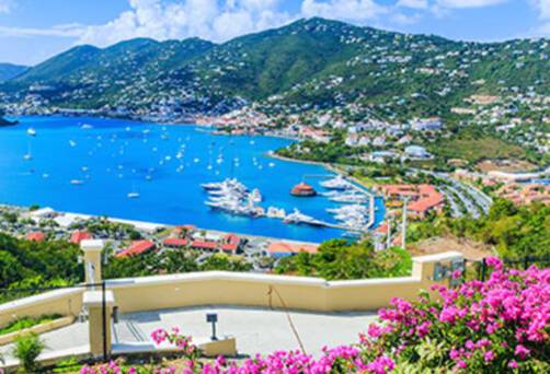 The island of St Thomas in the US Virgin Islands