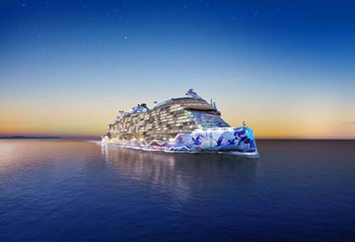 A CGI image of Norwegian Luna at sea