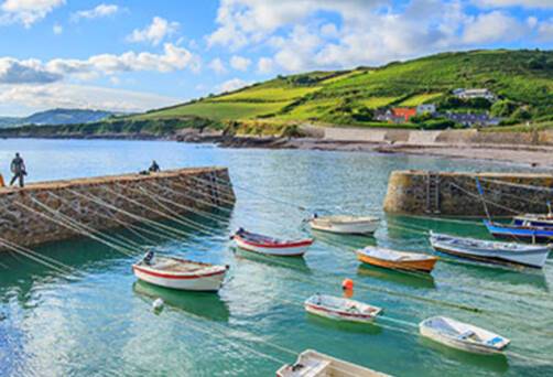 A view of Port Racine in Cherbourg