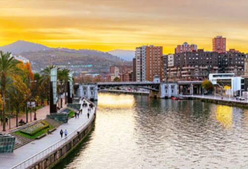 A panoramic view of Bilbao