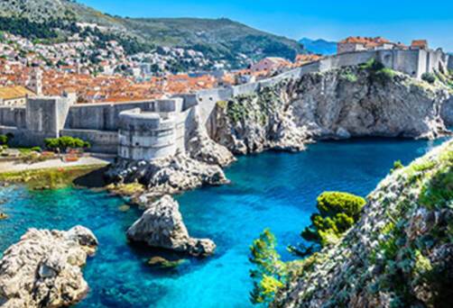 A panoramic view of Dubrovnik