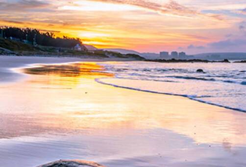The view of a beach in Mossel Bay