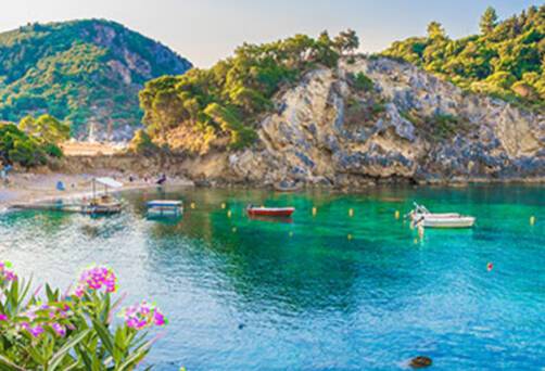 Paleokastritsa Bay in Corfu