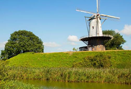 Traditional windmill in Veere