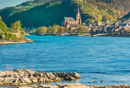 The view of Oberwesel from the Rhine River