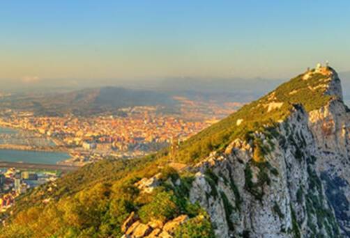 A panoramic view of Gibraltar