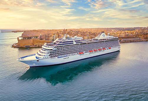 Riviera docked in Valletta, Malta