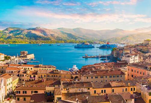 A panoramic view of Portoferraio